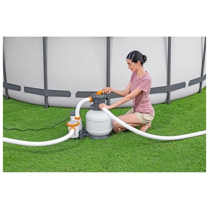 Filtre a sable BESTWAY Flowclear™ 8 327 L/h + préfiltre compatible