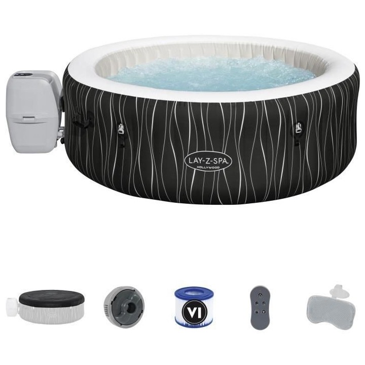 Spa gonflable BESTWAY - Lay-Z-Spa Hollywood - 196 x 66 cm - 4 a 6 plac