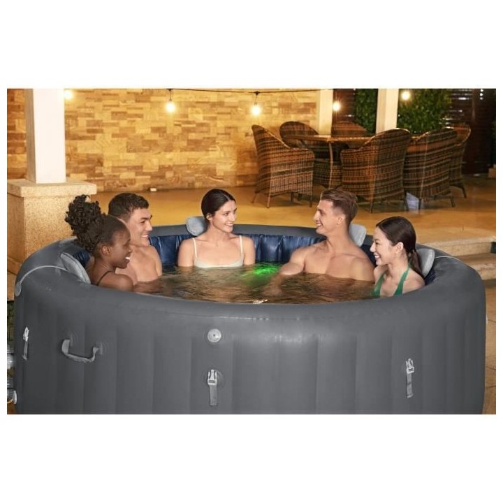 Spa gonflable BESTWAY - Lay-Z-Spa Santorini - 5 a 7 places -Rond (Livr