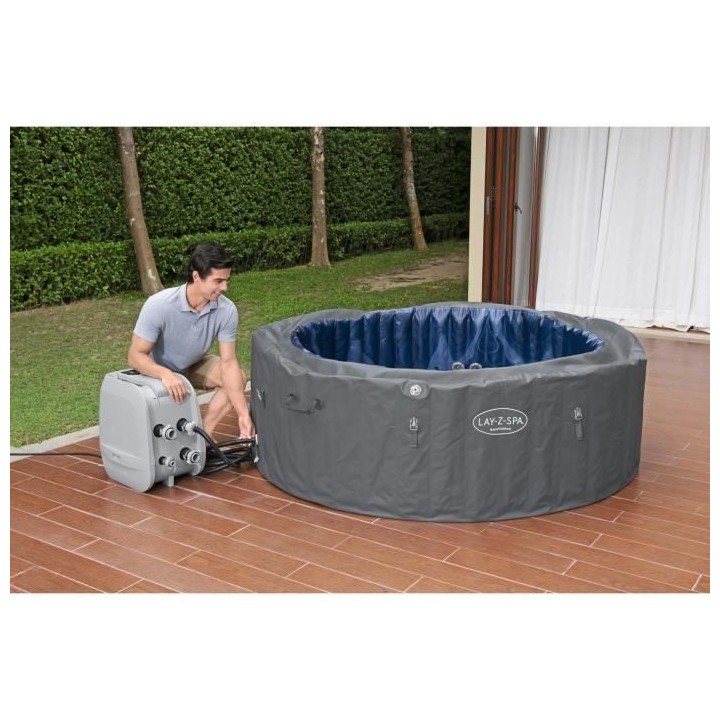 Spa gonflable BESTWAY - Lay-Z-Spa Santorini - 5 a 7 places -Rond (Livr