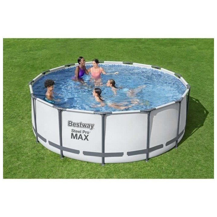 Kit Piscine hors sol tubulaire BESTWAY Steel Pro Max - 396 x 122 cm -