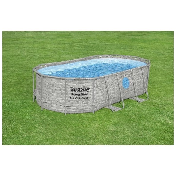 Kit Piscine hors sol BESTWAY Power Steel™- 427 x 250 x 100 cm - Oval