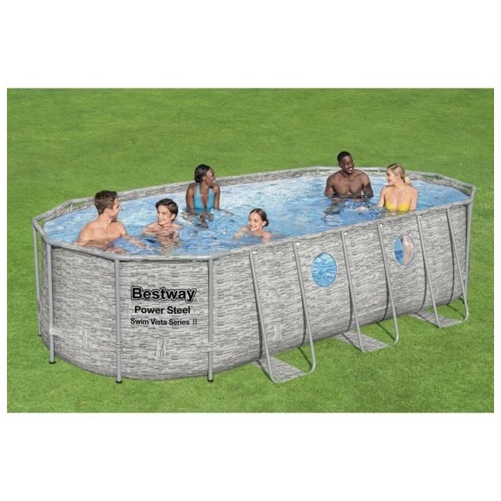 Kit Piscine hors sol - BESTWAY - Power Steel - 549 x 274 x 122 cm - Ov