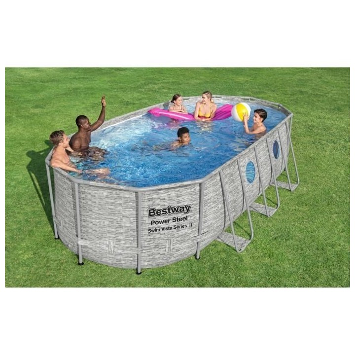 Kit Piscine hors sol - BESTWAY - Power Steel - 549 x 274 x 122 cm - Ov