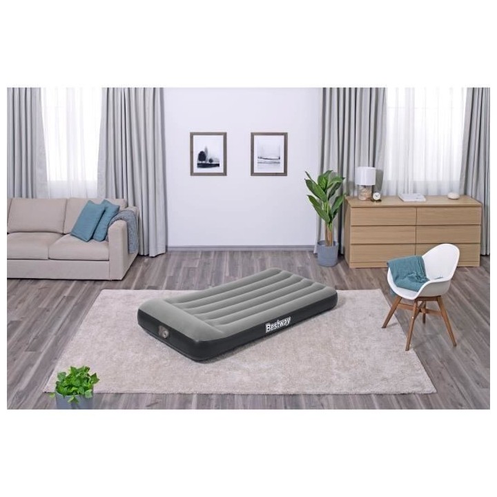 Lit gonflable - BESTWAY - 1 place - 188x99x30 cm avec pompe électriqu