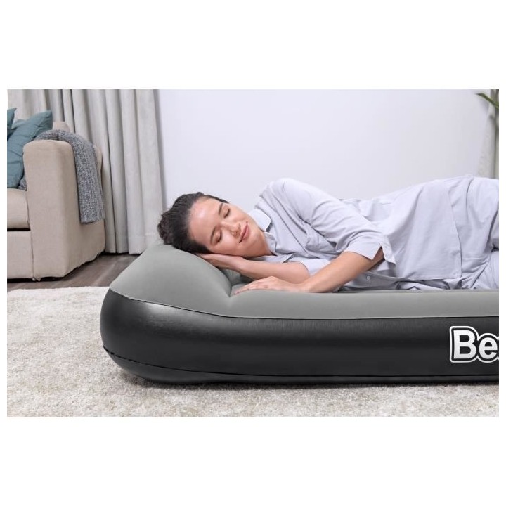 Lit gonflable - BESTWAY - 1 place - 188x99x30 cm avec pompe électriqu