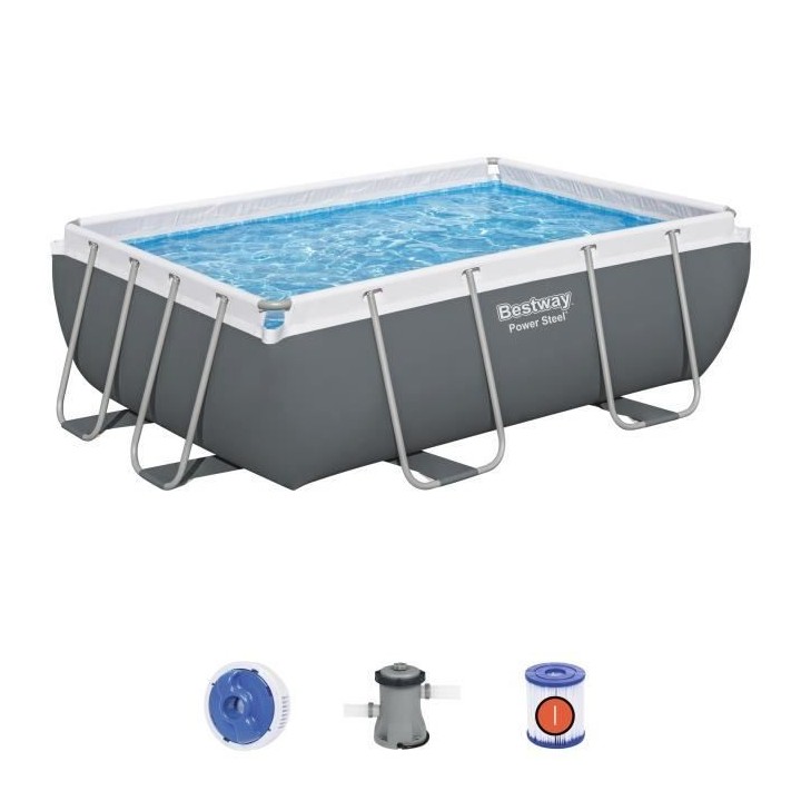 Kit Piscine hors sol tubulaire BESTWAY - Power Steel™ - 282 x 196 x