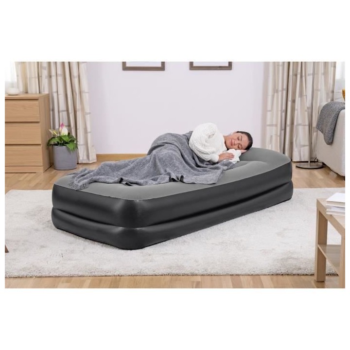 Lit gonflable - BESTWAY - Tritech 1P - 1 place - 191x97x46 cm avec pom
