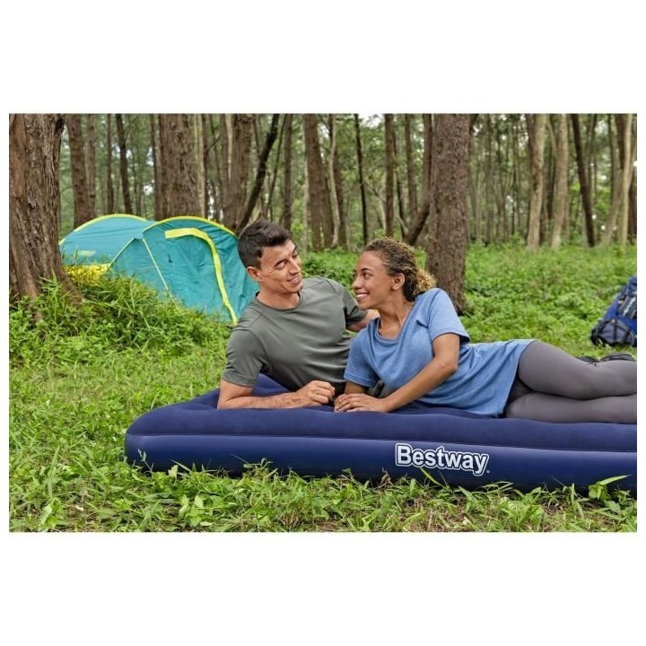 Matelas gonflable camping - BESTWAY - 2 places - 1,91 m x 1,37 m x 22