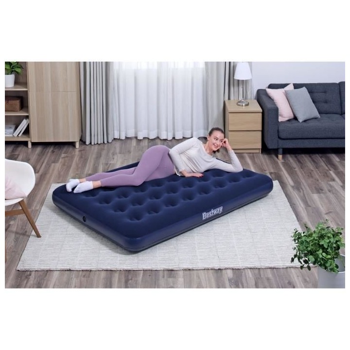 Matelas gonflable camping - BESTWAY - 2 places - 1,91 m x 1,37 m x 22