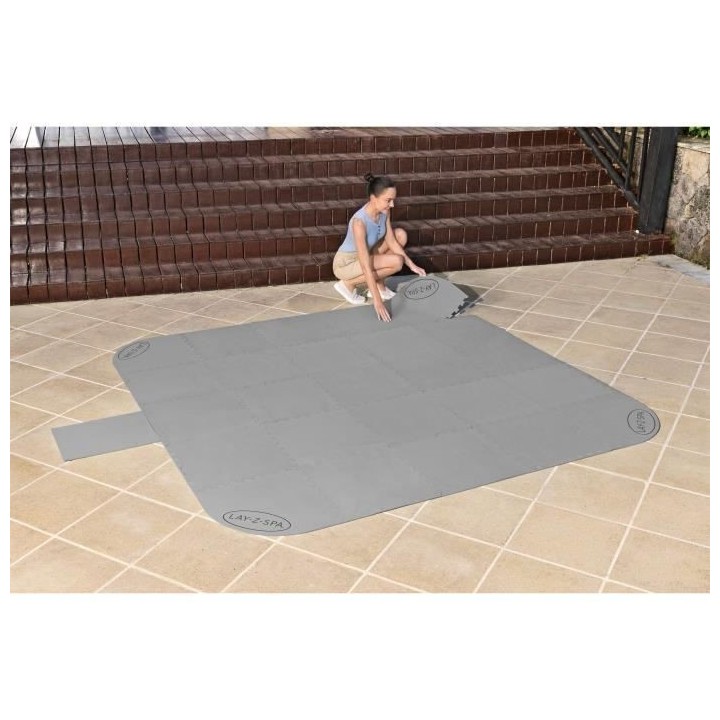 BESTWAY - Tapis de sol pour spa carré ou rond Lay-Z-Spa 196 x 196 cm