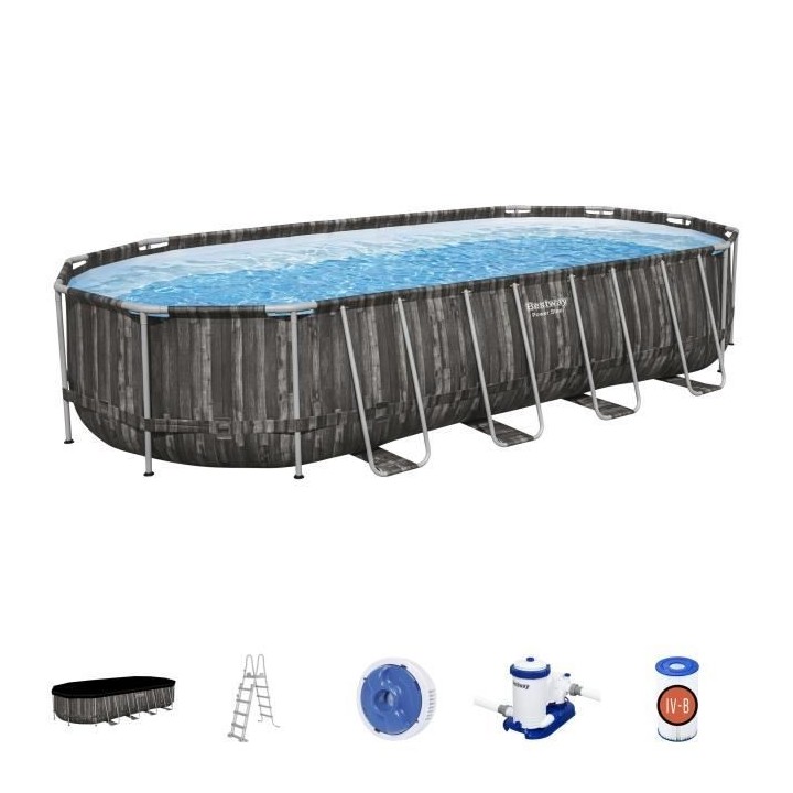 Kit Piscine hors sol tubulaire BESTWAY - Power Steel™ - 732 x 366 x