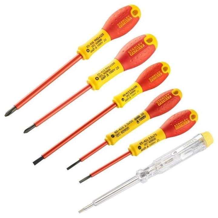Jeu de 6 Tournevis Isolés 1000V - STANLEY FATMAX - 0-65-441 - Electri