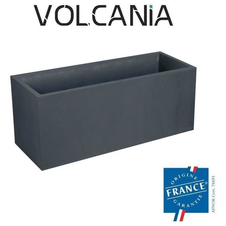 EDA Bac jardiniere Volcania 100 x 40 x 40 cm - 97,6 L - Gris anthracit