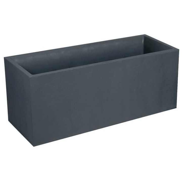 EDA Bac jardiniere Volcania 100 x 40 x 40 cm - 97,6 L - Gris anthracit