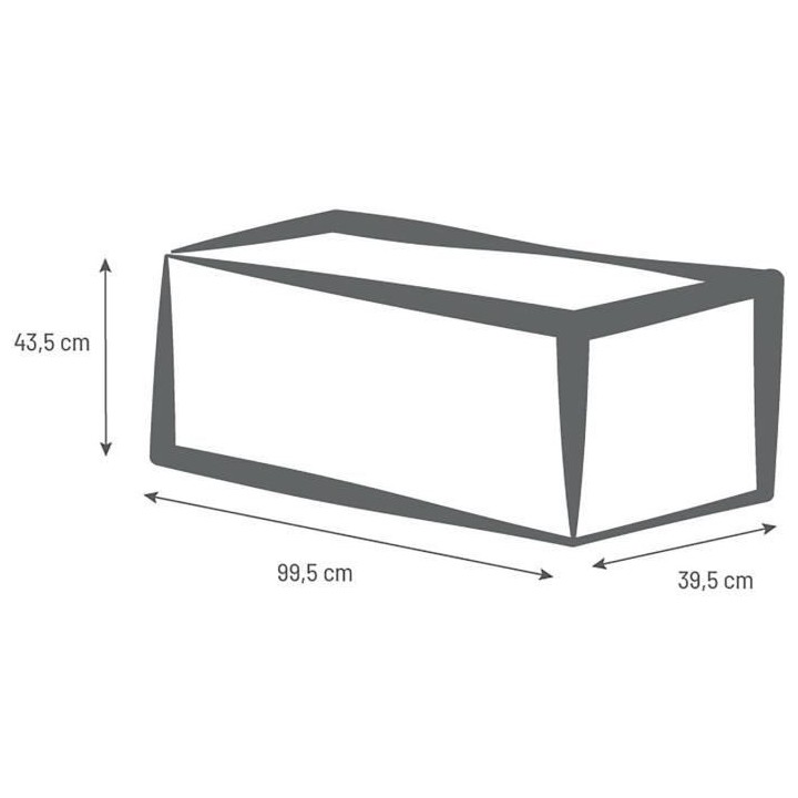 EDA Bac jardiniere Volcania 100 x 40 x 40 cm - 97,6 L - Gris anthracit