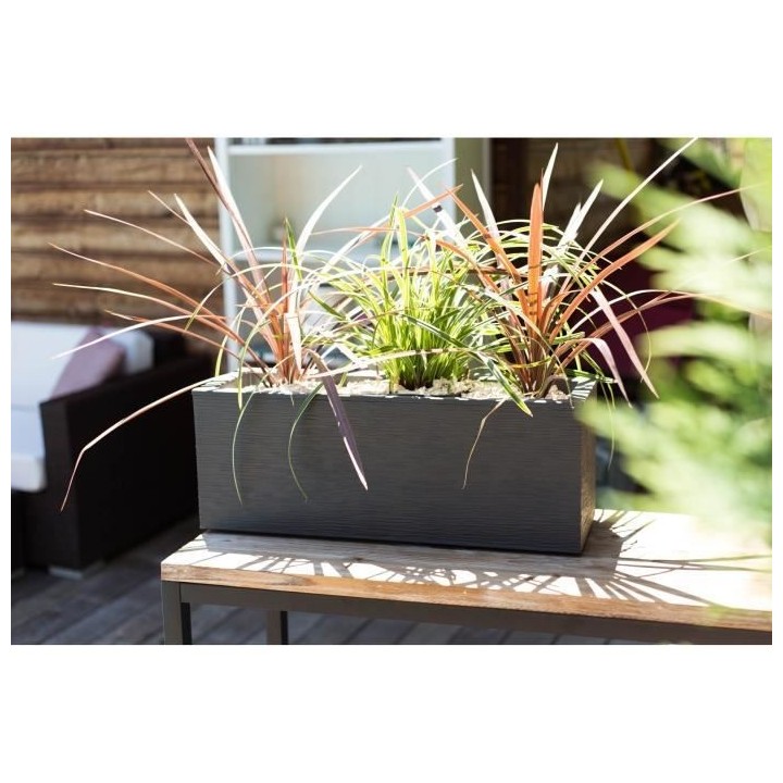 EDA PLASTIQUE Balconniere Graphit Up - 25 L - 59 x 19,5 x 22,8 cm - Gr