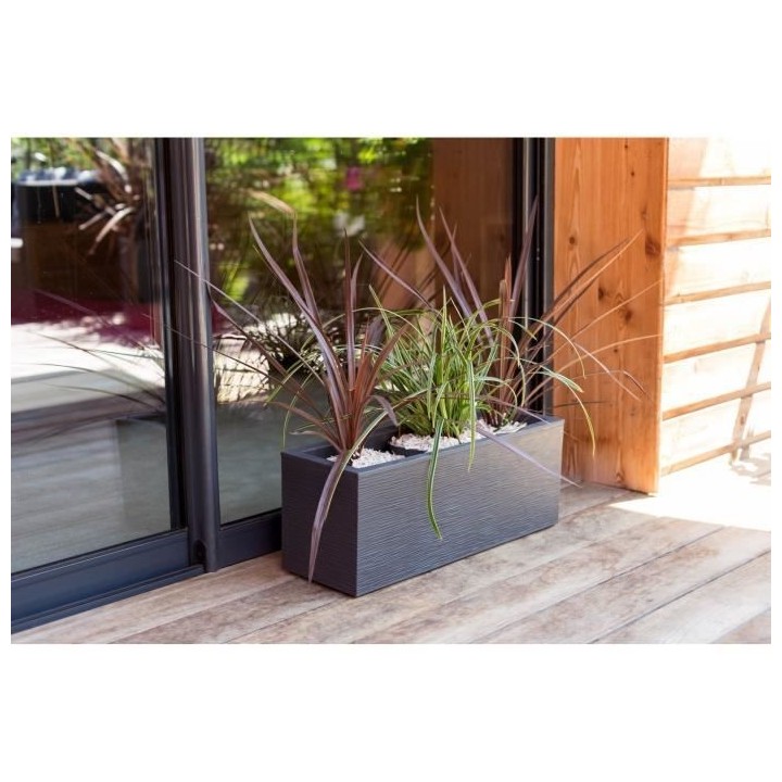 EDA PLASTIQUE Balconniere Graphit Up - 25 L - 59 x 19,5 x 22,8 cm - Gr