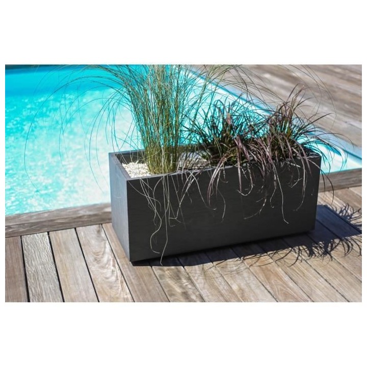 EDA PLASTIQUE Jardiniere Graphit Up - 57 L - 79,5 x 29,5 x 29,5 cm - G