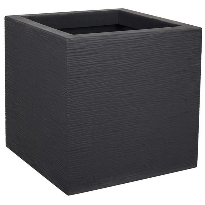 EDA PLASTIQUE Bac a fleurs carré Graphit Up - 21 L - 29,5 x 29,5 x 29