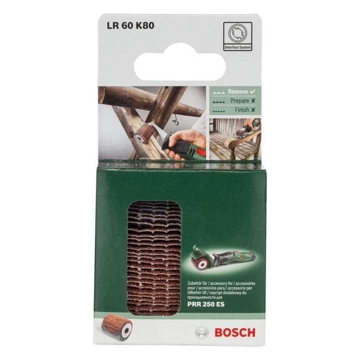 Rouleau a lamelles surface courbe Grain 80 - BOSCH - PRR / TEXORO - Po