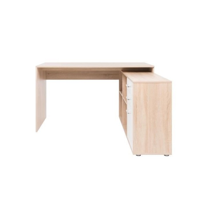 Bureau d'angle London - Panneaux de particules - Décor chene sonoma,