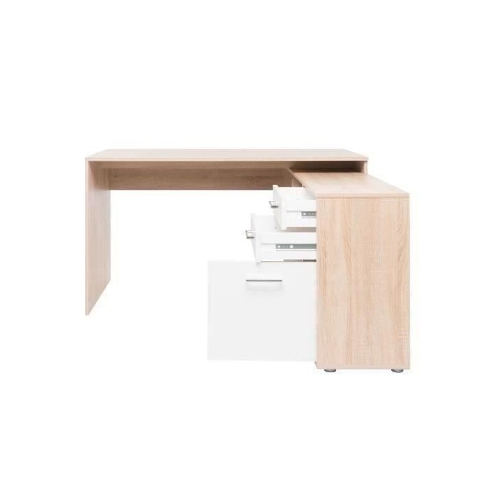 Bureau d'angle London - Panneaux de particules - Décor chene sonoma,