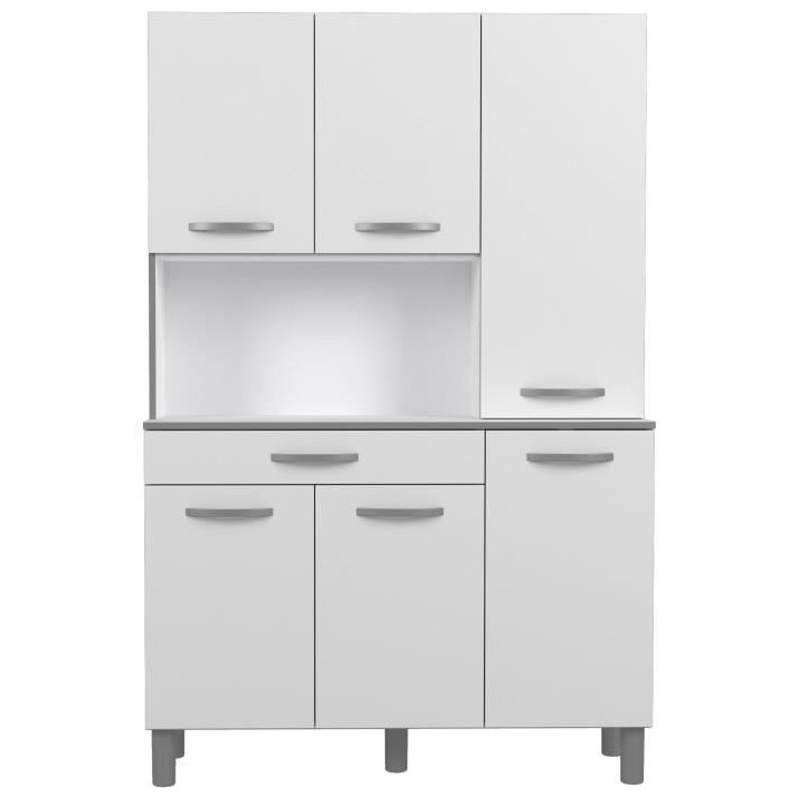 OSLO Buffet de 120 cm - 1 Tiroir et 6 Portes - L 120 x P 40 x H 185 cm