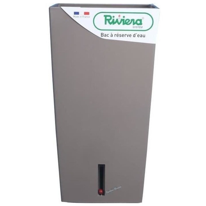 RIVIERA Pot de fleurs carré Eva New en plastique - 28 x 28 x H 52 cm