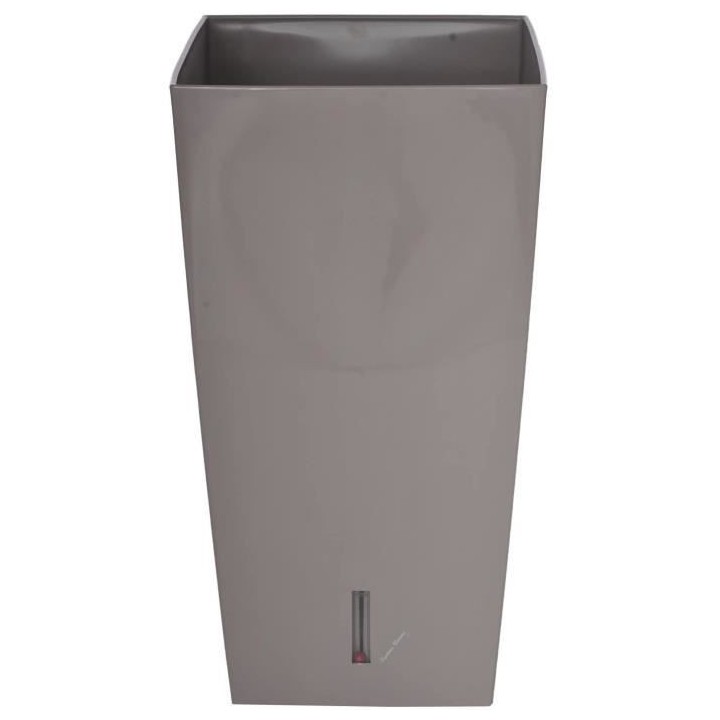 RIVIERA Pot de fleurs carré Eva New en plastique - 28 x 28 x H 52 cm