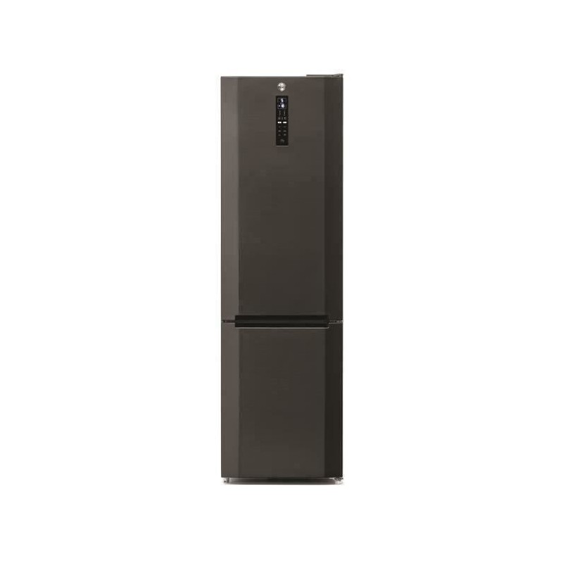 HOOVER HMNV6204XAFWIFIN - Refrigérateur Combiné WIFI - 351L (257 L + 94L) - 59,5 cm x 200 cm - Dark Inox