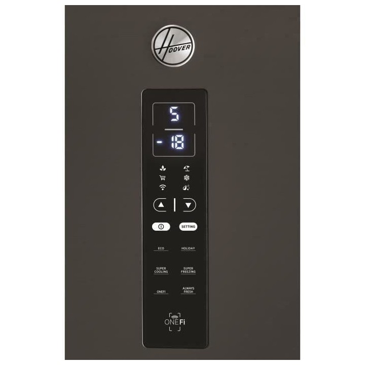 HOOVER HMNV6204XAFWIFIN - Refrigérateur Combiné WIFI - 351L (257 L +