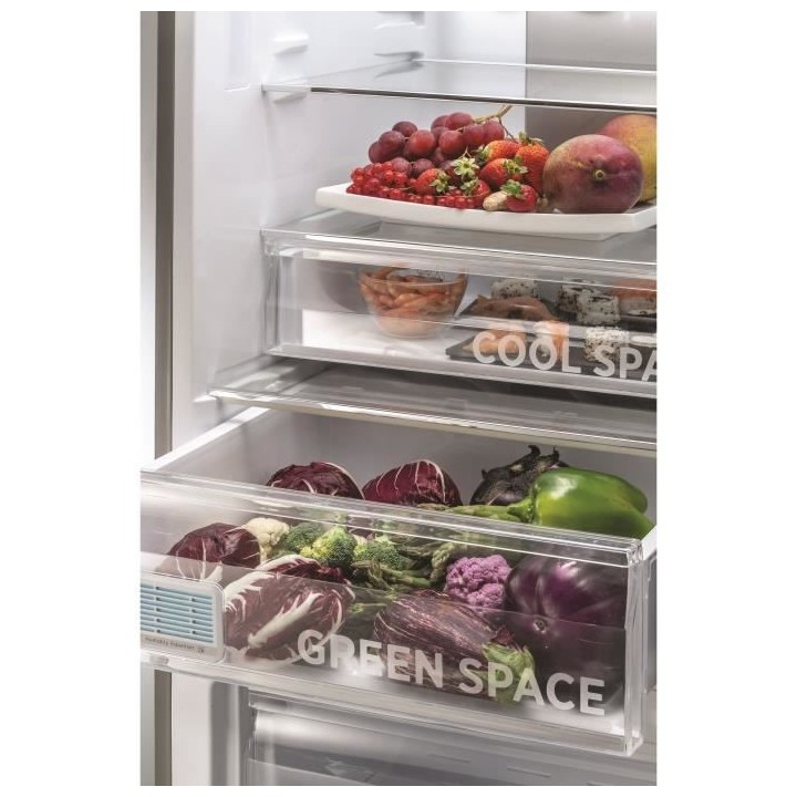 HOOVER HMNV6204XAFWIFIN - Refrigérateur Combiné WIFI - 351L (257 L +