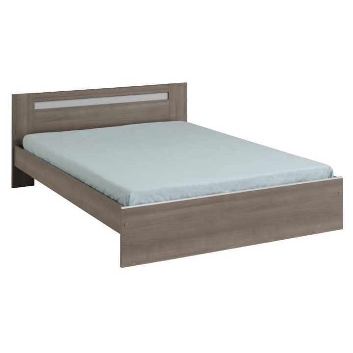 PARISOT Chambre complete adulte - Contemporain - Décor noyer silver -