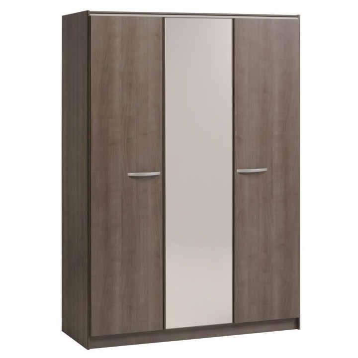 PARISOT Chambre complete adulte - Contemporain - Décor noyer silver -