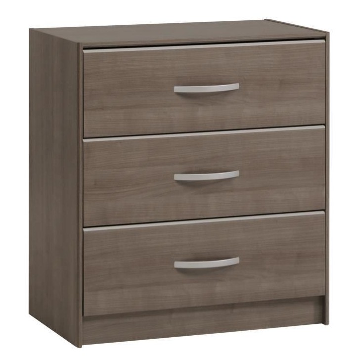 PARISOT Chambre complete adulte - Contemporain - Décor noyer silver -