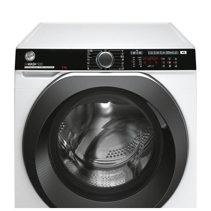 Lave-linge hublot HOOVER H-WASH 500 HWP 69AMBC/1-S - 9 kg - Connecté