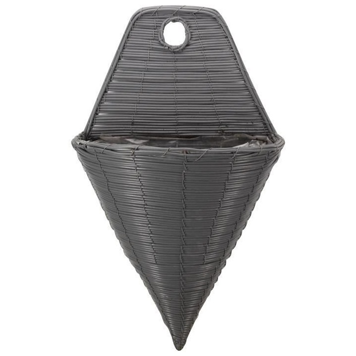 Fixation Murale - Faux rotin - Ardoise - 35cm - SMART GARDEN