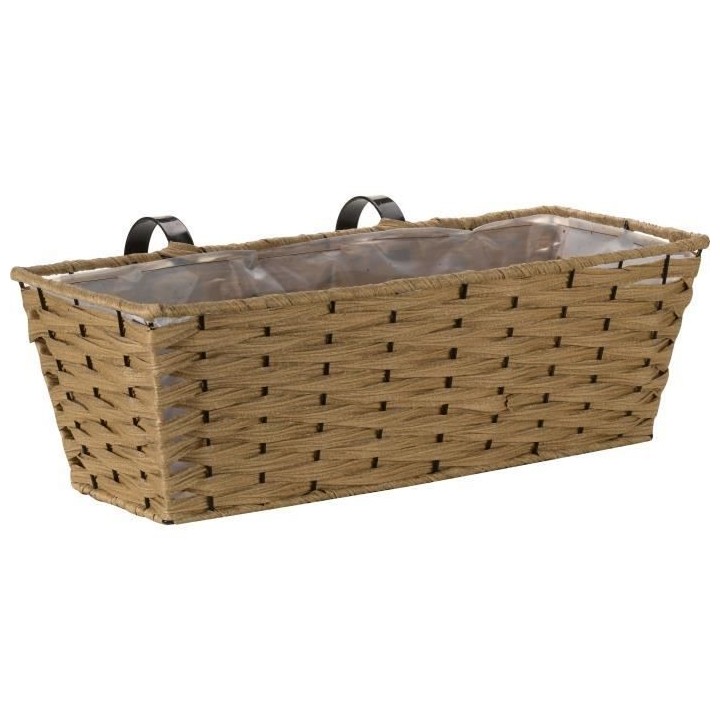Jardiniere - Faux rotin - Bari sable - 48 cm - SMART GARDEN