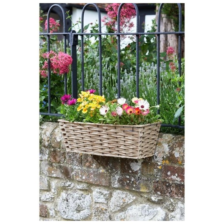 Jardiniere - Faux rotin - Bari sable - 48 cm - SMART GARDEN