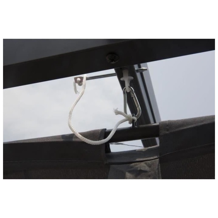 Pergola en aluminium CORDOBA - Gris - 4 x 3 m