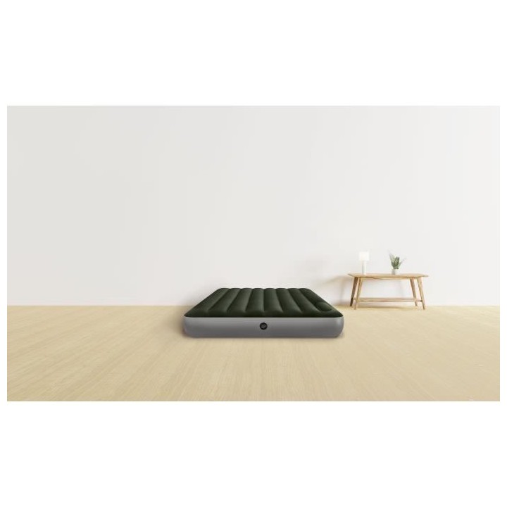 INTEX Matelas gonflable Downy 2 personnes + Gonfleur a pied intégré