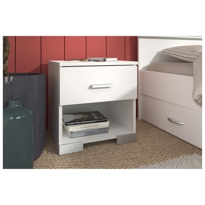 Chambre complete adulte: Lit 160 x 200 cm + armoire 3 portes et 2 tiro