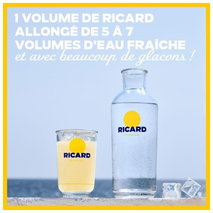 Ricard - Pastis de Marseille - Apéritif anisé - 45,0% Vol. - 200cl