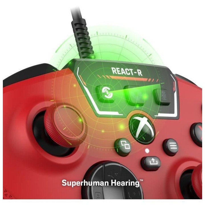Manette de jeu filaire - TURTLE BEACH - REACT-R - Rouge - Xbox & Windo