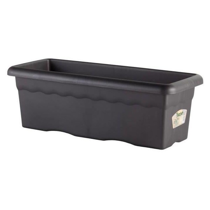 PLASTIKEN Jardiniere rectangulaire - 80 X 33 cm - Anthracite