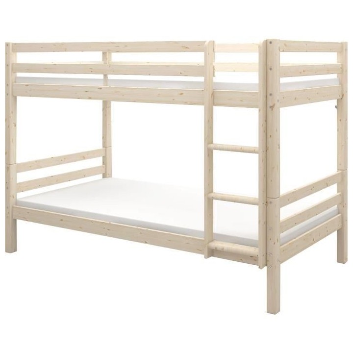 Lits superposés séparables enfant - 2x90x190 cm - Pin massif naturel