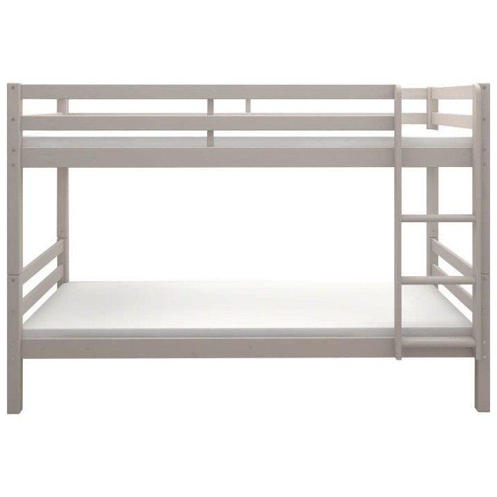 Lits superposés séparables enfant - 2x90x190 cm - Pin massif gris cl