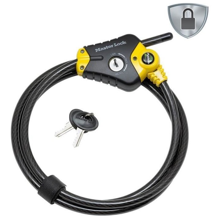 Antivol - MASTER LOCK - Python 8433EURD - Longueur ajustable de 30 cm