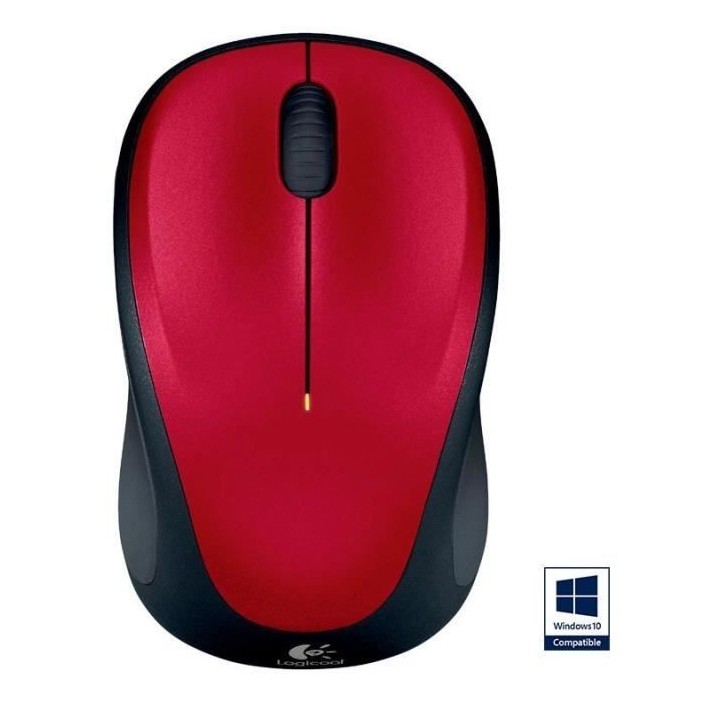Souris - Sans fil - Logitech - M235 - Rouge